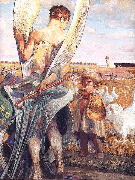 Jacek Malczewski Angel I will follow you China oil painting art